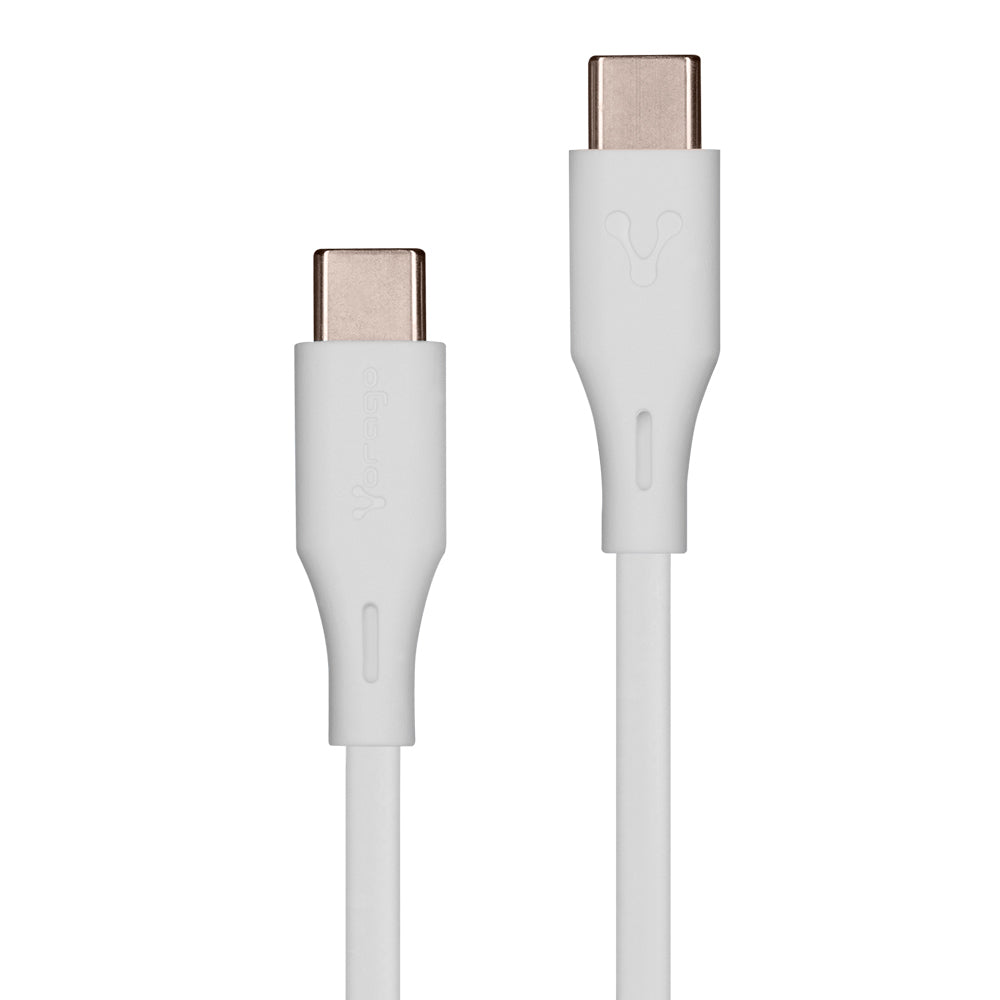 CABLE VORAGO CAB-CC01W USB TIPO C- USB TIPO C 1 METRO CARGA RAPIDA BLANCO - CABLE VORAGO CAB-CC01W USB TIPO C- USB TIPO C 1 METRO CARGA RAPIDA BLANCO -
